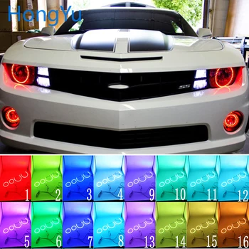 Įvairių spalvų RGB LED Angel Eyes Halo Žiedas Akių DRL RF Nuotolinio Valdymo už Chevrolet Chevy Camaro 2010 2011 2012 2013 Priedai
