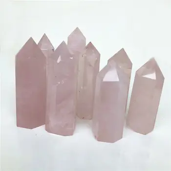 1 Gabalas Gamtos Pink Rose Kvarco Kristalo Taško Akmens Obeliskas Lazdelė Gydymo Reiki Natūralus Kvarco Kristalai 50-80mm