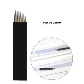 100vnt Plonas 0.18 mm Nano geležtės microblading adatos permanentinis Makiažas Antakių Tatuiruotė Adata, Disko Microblade 3D Siuvinėjimas