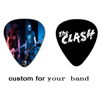 100vnt užsakymą elektros/akustine gitara Kirtikliai plektras Spausdinti jūsų grupė logotipai gitara priedai(trijų formų pasirinkote)