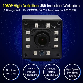 1080P OV2710 Web Cam hd VAIZDO Stebėjimo Kamera Mini, Infraraudonųjų spindulių Naktinio Matymo USB Kamera Hd 1080P su fs IŠKIRPTI ir 10vnt Led Valdyba