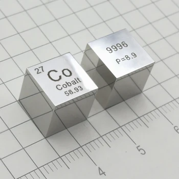10mm Veidrodis lenkijos Kobalto Kubo Periodinės Elementų Lentelės Kubo(Co≥99.96%) Hand Made Mokslo Švietimo 