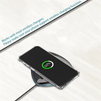 10VNT Aišku, Plonas Telefono dėklas Skirtas iPhone 12 11 Pro Max Silikono Padengti Transprent Minkštas PTU Dėklai Apple iPhone, 12 Mini Pro 12
