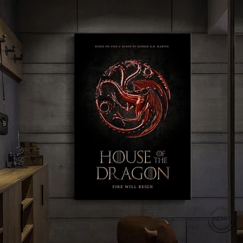 1pcs Namas Dragon Movie Poster Meno Drobė Sienos Meno Tapybos GAVO Plakatas Sienų Dekoras Tapyba-Neįrėminti