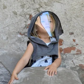 2020 Karšto Visą Sezoną Vaikų Nuimamas Visa Galva Kepurės Su Aiškiai Langą Gobtuvu Skrybėlę Vaiko Vėjo apsauga nuo Saulės, Kepurės Daugkartinio naudojimo