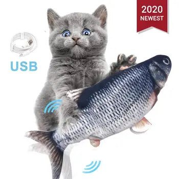 28CM Elektroninių Naminių Kačių Žaislas Elektros USB Įkrovimo Modeliavimas Žuvų Žaislai, Šunų Kačių Kramtomoji Žaisti Kramtymas Prekių Dropshiping
