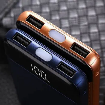 30000mah Galia Banko Išorės Baterija PoverBank 2 USB LCD Powerbank Nešiojamas Mobiliojo telefono Įkroviklio Xiaomi MI iphone XS Max 7 8