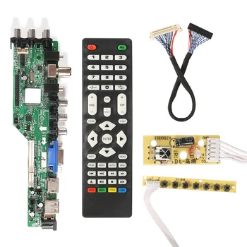 3663 Naujas Skaitmeninis Signalas DVB-C, DVB-T2, DVB-T, Universalus LCD TV Valdiklio Tvarkyklę Valdybos ATNAUJINTI 3463A rusijos USB žaisti