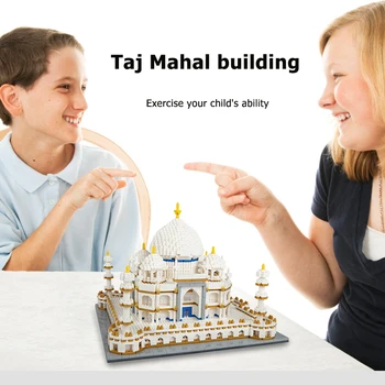 4019pcs/set Mini Blokų Pasaulyje Garsaus Architektūros Taj Mahal 3D Modelį, Statyba Blokai, Plytos, Kūrėjas Švietimo Žaislai Vaikams