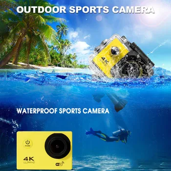 4K Lauko Sporto veikla Mini Kamera, Vaizdo įrašus, Atsparus Vandeniui, WiFi Ultra HD Vaizdo Stebėjimo Povandeninio Plaukimo Nuotolinio Valdymo