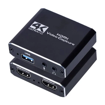4K Vaizdo įrašymo Plokštę USB3.0 HDMI suderinamus Video Grabber Įrašyti Langelį PS4 Žaidimas, DVD Vaizdo Kameros Įrašymo Live Transliacijos