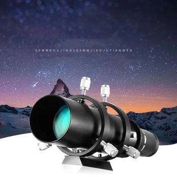 50mm Vadovas taikymo Sritis Finderscope su Dvigubos Spiralinės Focuser Astronomijos Teleskopas 183mm 1.25 į Židinio nuotolio Santykis Guidescope