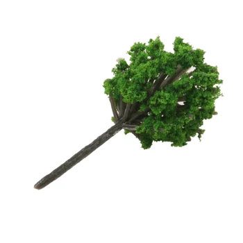 50Pcs/Daug 1/300 Masto 4cm Šviesiai Žalia Modelis Medžio Z Masto Traukinio Gatvės Parko Žaluma Peizažas Peizažas
