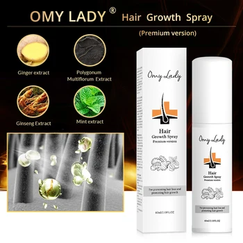 60ML OMY LADY Kovos su Plaukų Slinkimas Produktų, Gamtinių Su Jokio Šalutinio Poveikio Plaukų Augimą Purškimo eterinis Aliejus Skystas Vyrų, Moterų Plaukų