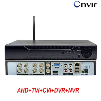 6in1 8ch*1080N HAINAUT Wifi DVR XMEYE Priežiūros CCTV Saugumo Hibridinis Vaizdo įrašymas 720P 960 H Analoginis HAINAUT CVI TVI IP kameros