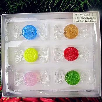 6pcs Naujas custom Antikvariniai Vertus Murano, Pūstinis Stiklas, saldainiai, papuošalai Kalėdų pakabukas stiklo saldainiai siųsti vaikus Naujųjų Metų dovana