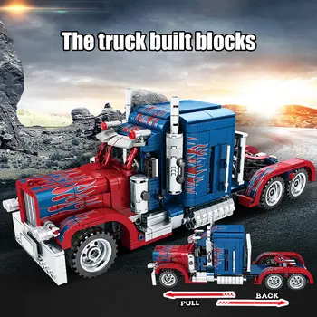 849pcs Miesto Petras Bilt Robotas Sunkvežimio Modelis Blokai Deformacijos Automobilių Plytų Švietimo Žaislai Vaikams Berniukams