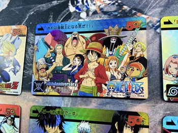 9pcs/set Šuolis 50-Metis Japonų Komiksų BALINIMO One Piece, Naruto Hobis Kolekcionuojamų Žaidimas Anime Kolekcija Korteles