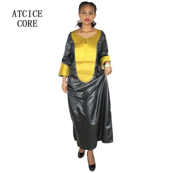 Afrikos suknelės moteris minkšta medžiaga, siuvinėjimo dizaino suknelė LA110