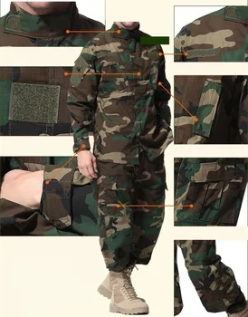 Armijos Karinę Uniformą Kamufliažas Taktiniai Drabužiai Vyrams Specialiųjų Pajėgų Airsoft Kareivis Mokymo Kovoti Su Drabužių Striukė Ziajać Rinkinys