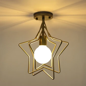 Aukso Žvaigždė Modernios LED Lubų Šviesos Lempos, Led Apšvietimas Kambarį Kambarį Apdaila Geležies Lampy Sufitowe Koridorių Šviesos Šviestuvas