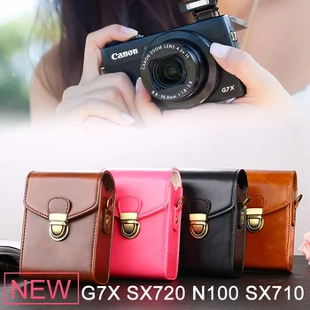 Aukštos Kokybės PU Skaitmeninio Fotoaparato Krepšys, Odinis dėklas Skirtas Canon G7X Mark II G9X SX730 SX720 SX710 SX700 SX620 SX610 SX280 SX275 YRA A95