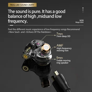 Ausinių lankelis Bluetooth Stebėti, Ausinių Hibridas Multi-vairuotojo armatūra dinaminis Belaidės Ausinės Hi-Res Laidinio DJ Ausinės hifi