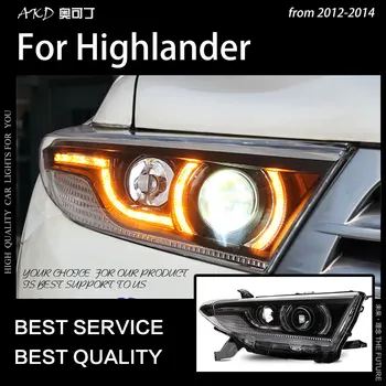 Automobilio Stilius Galvos Lempa Highlander Žibintai 2012 2013 Highlander LED Žibintai DRL Hid Dynamic Xenon Bi Priedai