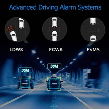 Automobilių skaitmeniniai vaizdo įrašymo įrenginiai Brūkšnys Cam Diktofonas Dashcam ADAS Android Automobilio Radijo, GPS Navigacijos HD Naktinio Matymo 1080P Diktofonas 170° Plataus Kampo Dashcam