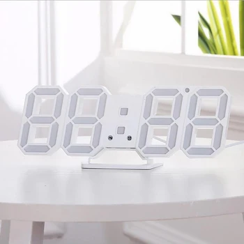 Daugiafunkcis 3D LED Sieninis Laikrodis Šiuolaikinės Skaitmeninės Lentelė Stalinis Laikrodis-Žadintuvas naktinė lempa Sieninis Laikrodis Namų Kambarį Biuras