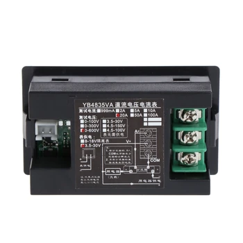 DC 20A 600V Dual Digital Voltmeter Ammeter Volt Amp Testeris, Matuoklis Matuoklis Raudona+Žalia LED G8TB