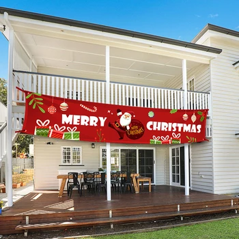 Didelis Linksmų Kalėdų Reklama Kalėdos Namuose Šalis Atostogų Starta Reklama Girliandą Lauko/patalpų Sienos Kabo Kalėdiniai Papuošimai