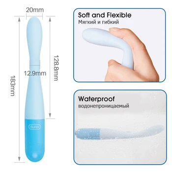 Durex Vibratorius Slim G Spot Minkštas Massager Klitorio Analinis Stimuliatorius atsparus Vandeniui Išjungti Suaugusiųjų Intymių Produktų Sekso Žaislai Moterims