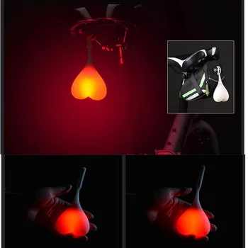Dviračio Galinis Žibintas Dviračių Kamuolius Uodega Silikono Šviesos Kūrybos Dviratį Vandeniui Naktį Esminius LED Raudonos spalvos Įspėjamasis Šviesos Kiaušinių Lempos