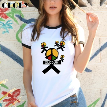 Harajuku Retro Michael Jackson OLODUM Moterų Drabužiai MJ Antiwar T-shirts 2020 metų Vasaros Derliaus Trumpas Rankovėmis Moteriška Marškinėlius