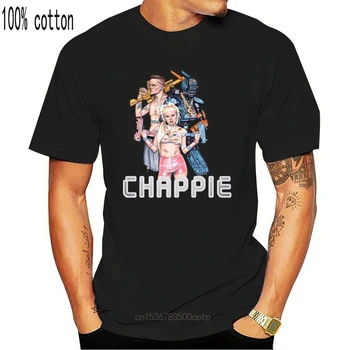 Hsuail Vyrų Chappie T-shirt Vyrams Marškinėliai Spausdinti Medvilnės trumpomis Rankovėmis T-shirt
