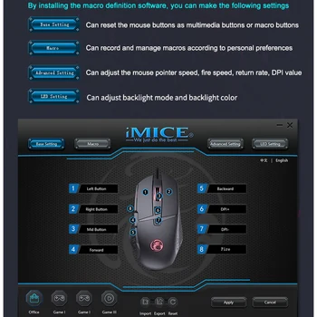 IMICE T91 Žaidimų Pele, USB Sąsaja Laidinio Šviesos Ne Slydimui Pelės, Laisvai Reguliuojamas Dpi dera su Ergonomika