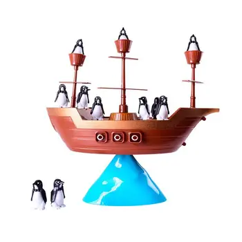 Kūrybos Piratu Laivu Pingvinai Balansavimo Žaidimas Interaktyvus Pusiausvyrą Žaidimas Vaikams Mokytis Švietimo Žaislas Vaikams Stalo Patalpų Žaislai