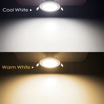 LED Downlight 7W Apvalus Įleidžiamas led spot Lempos RGB Balta dėmė šviesos AC 110V, 220V, 230V Lubų Downlight Šviesos + Nuotolinio Valdymo pultas