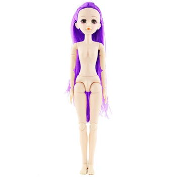 Mados ne didesnis kaip 36 cm BJD Lėlės, Žaislai 22 Kilnojamojo Sujungtas ilgais Plaukais Moteris Nake Nude Kūno Lėlės Žaislų Mergaitėms Dovanų