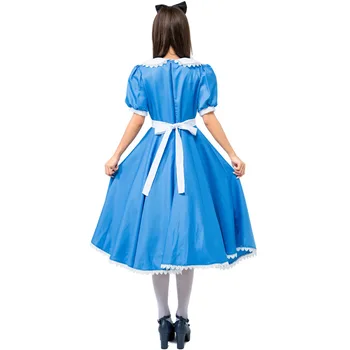 Mergelė dėvėti cosplay Alice in Wonderland kostiumas Lolita dress tarnaitė cosplay fantasia karnavalas moterų Helovinas kostiumas Helovinas
