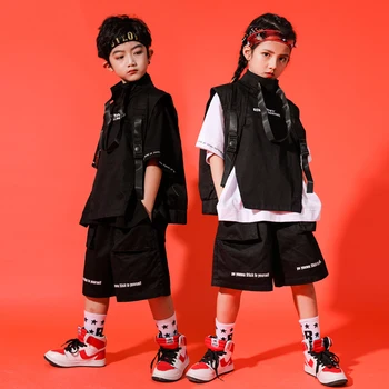 Merginos, Hip-Hop Šokio Kostiumai Vaikams Etape Apranga Cheerleader Kostiumai Vaikams Džiazo Šokių Suknelė Vaiko Veiklos rezultatų Šokių Drabužiai DQS4877