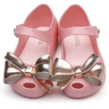 Mini Melissa Sweet Kids Mergina Želė Batų Mada Vaikų PVC saldainiai batai Gilrs Sparkle princesė bowknot sandalai MN010