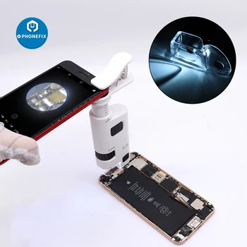 Mini Nešiojamą 120X - 190X Kišenėje Mikroskopu Magnifer su mobiliojo Telefono Įrašą Didinamojo Stiklo, LED UV lempa už Jade Identifikavimas