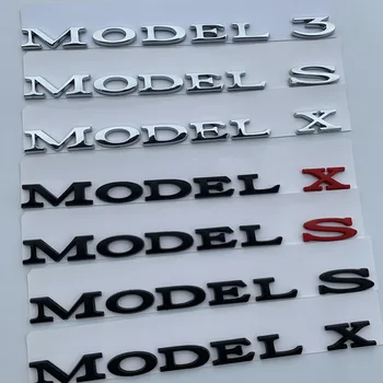 MODELIS 3 MODELIS S MODELIS X Emblema už Tesla Refitting Sporto Aukštos kokybės Galiniai Įkrovos Kamieno P100D Logotipas Ženklelis Automobilių Lipdukas