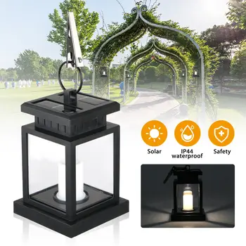 Namų Sodo Puošmena Šviesos diodų (LED Lauko Šmėžavimas Candle Lantern Saulės energija Varomas Šilta Liepsna Mirksi Arbata Šviesos Lauko Žibintas