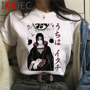 Naruto akatsuki itachi kakashi t-shirt moterims, harajuku kawaii tumblr pora drabužius, drabužius, plius dydis