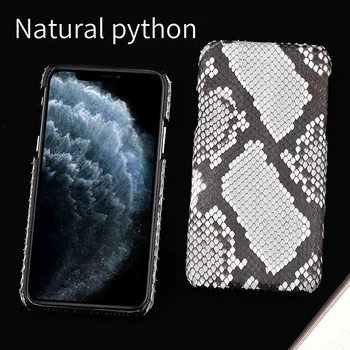 Natūralios Odos atveju Iphone 12 pro max Originalus Python odos galinį dangtelį iphone 11 Pro atveju xr xs max 7 8 coque fundas