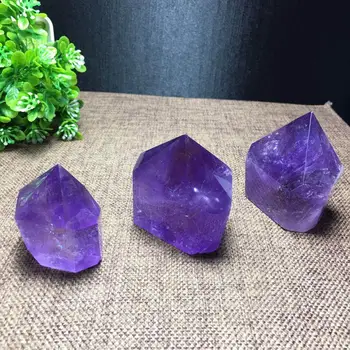 Natūralus ametistas Kristalų šešiabriaunė prizmė Violetinė crystal taško Kristalų kolonėlės namų apdailos Sveikos Energijos Akmuo