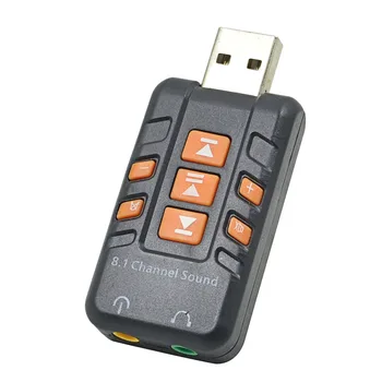 Naujas Atvykimo USB 3D Garso Išorinė USB Garso plokštė 8.1 Kanalo Adapteris Tarjeta De Sonido 